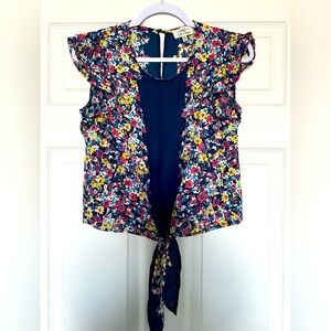 Brand Twine & String size M color Blue w multi color tiny flowers